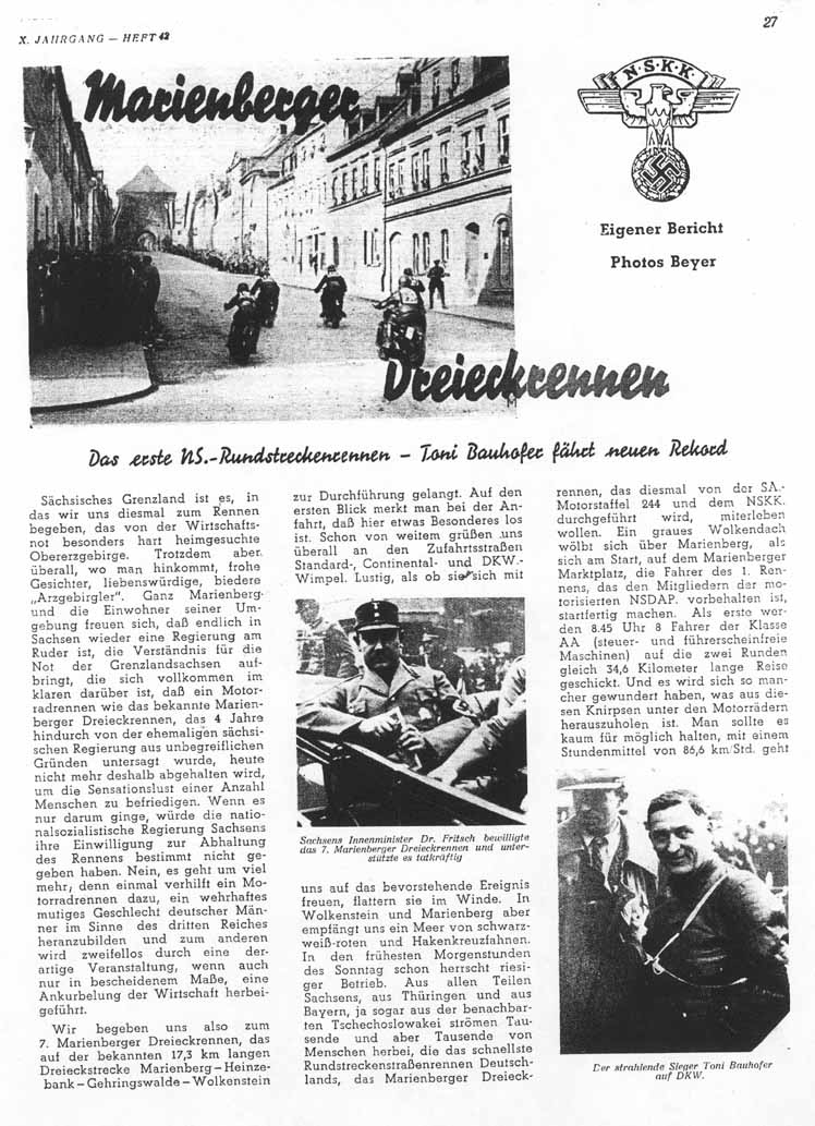 Marienberger Dreieck 1933